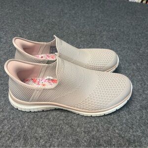 Skechers Blush Pink Mesh Slip-On Sneakers